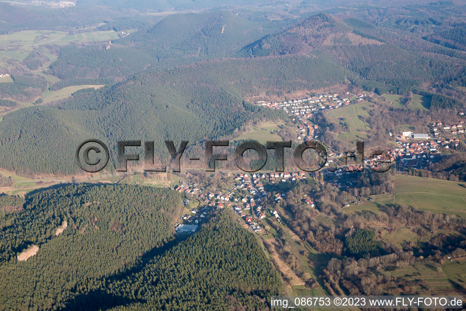 Luftaufnahme von Bruchweiler-Bärenbach im Bundesland Rheinland-Pfalz, Deutschland