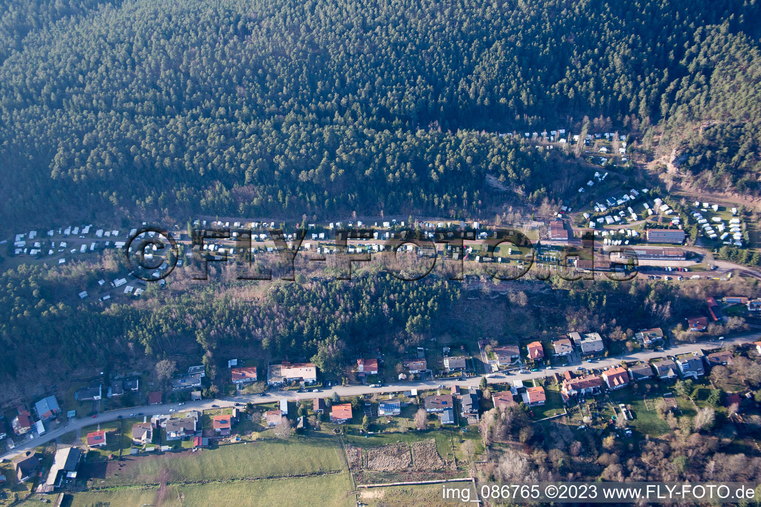 Luftbild von Dahn, Campingplatz Büttelwoog im Bundesland Rheinland-Pfalz, Deutschland