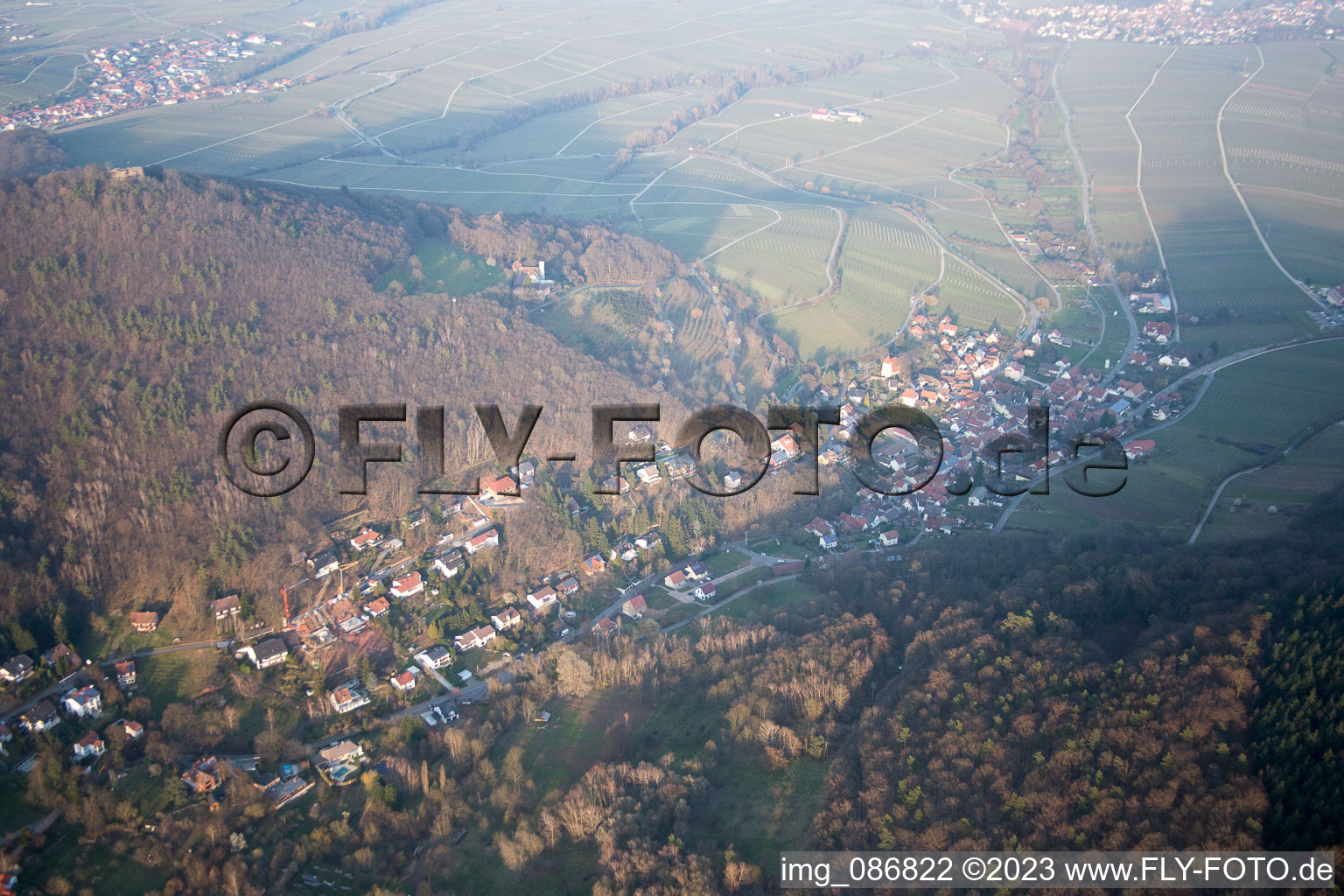 Luftbild von Leinsweiler im Bundesland Rheinland-Pfalz, Deutschland