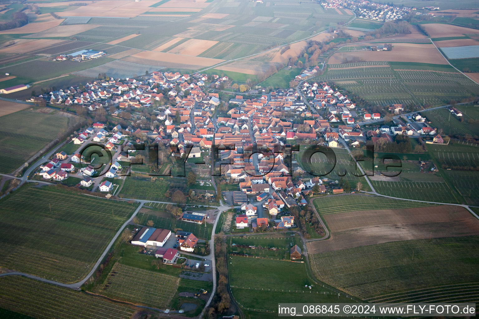 Impflingen im Bundesland Rheinland-Pfalz, Deutschland von oben