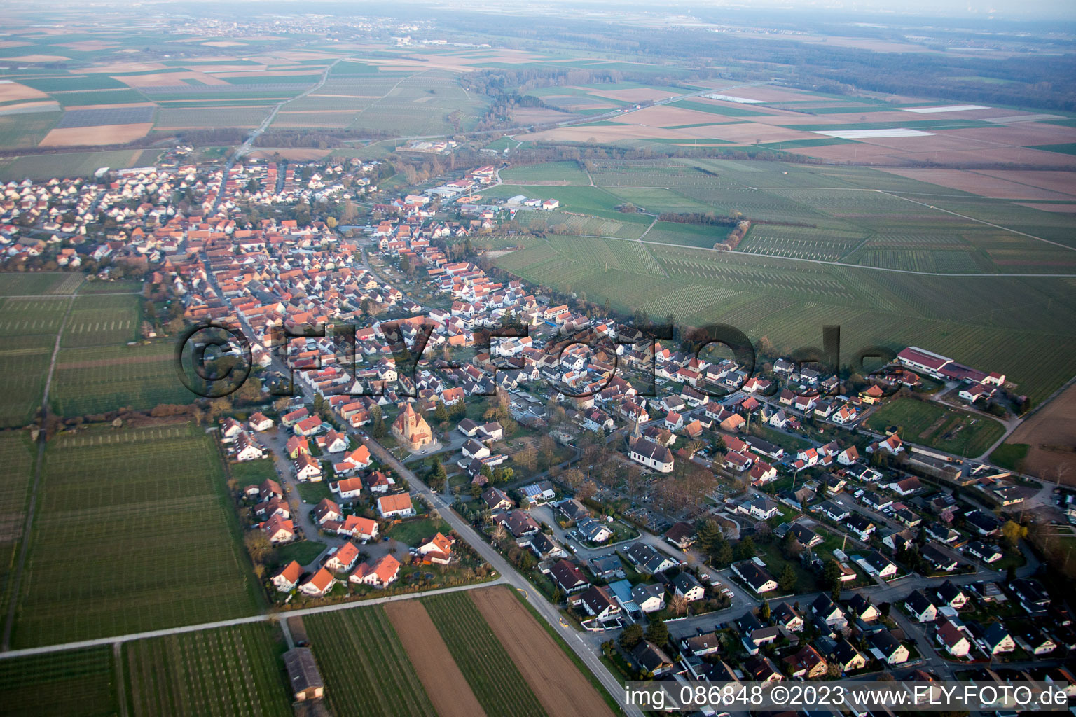 Insheim im Bundesland Rheinland-Pfalz, Deutschland aus der Luft