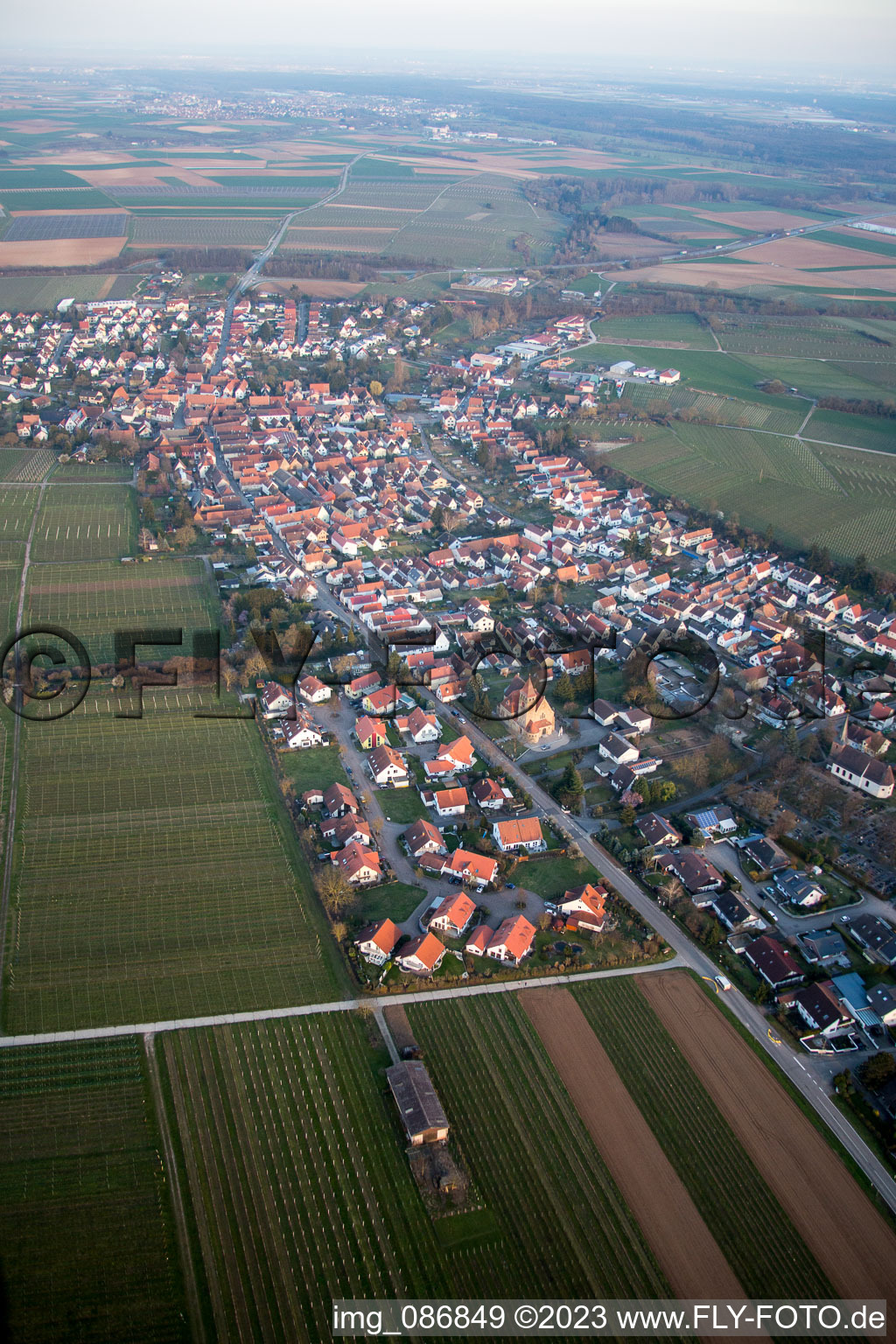 Insheim im Bundesland Rheinland-Pfalz, Deutschland von oben gesehen