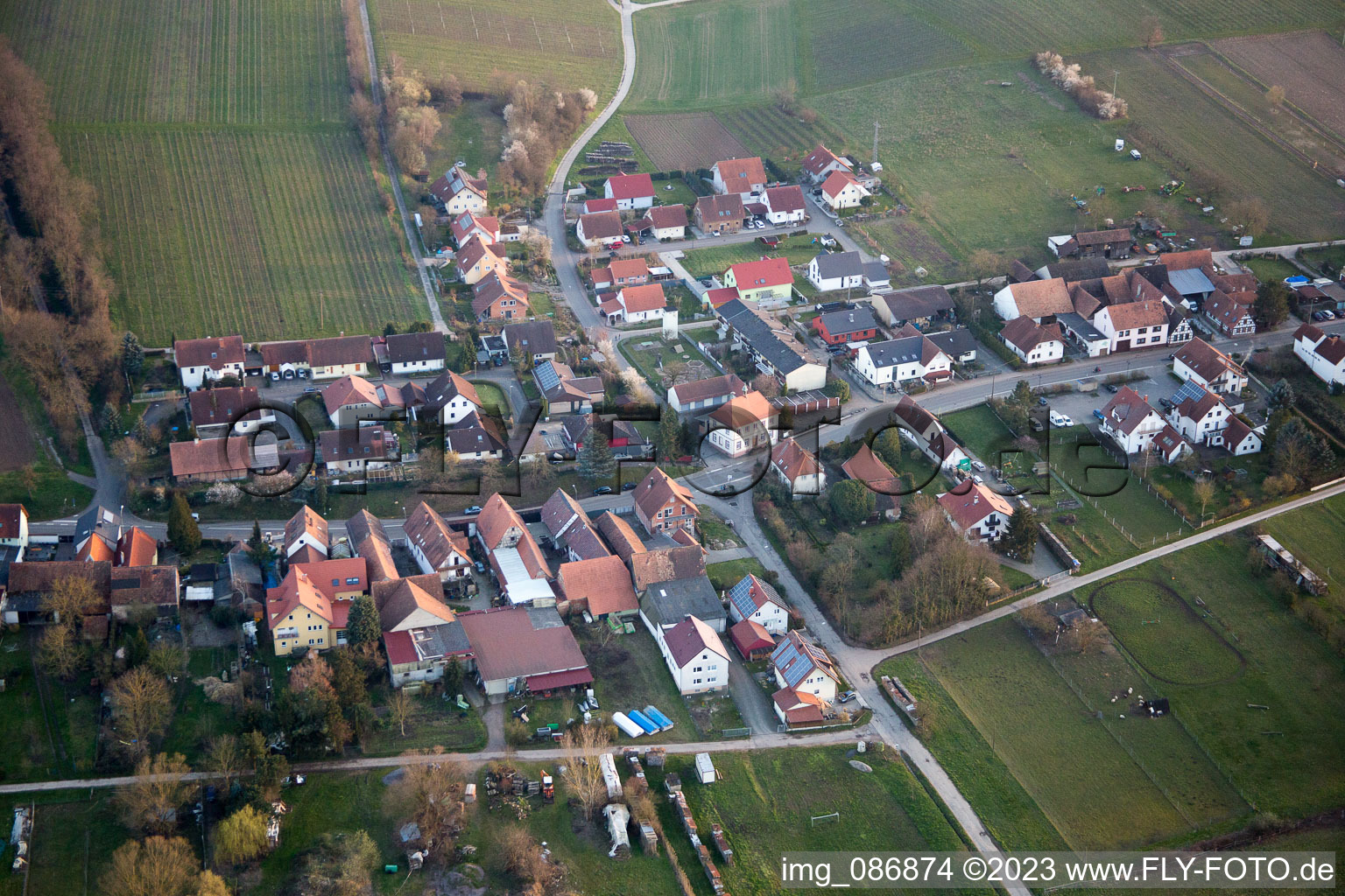 Hergersweiler im Bundesland Rheinland-Pfalz, Deutschland aus der Luft betrachtet