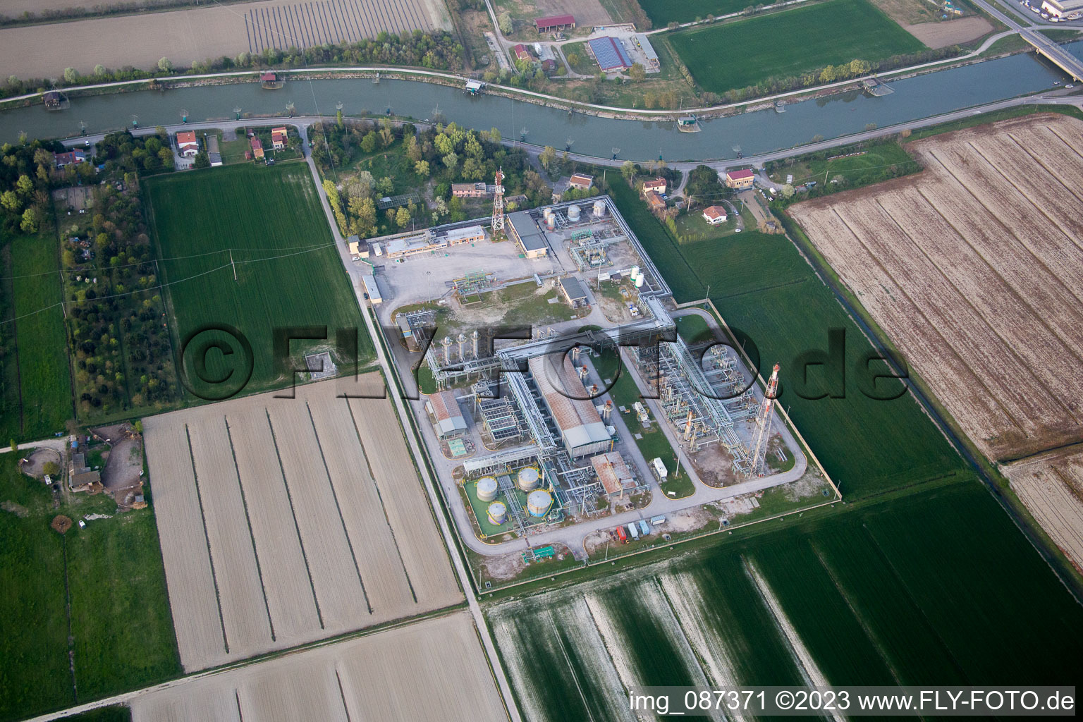 Luftaufnahme von Casalborsetti(I-Emilia-Romagna), Italien