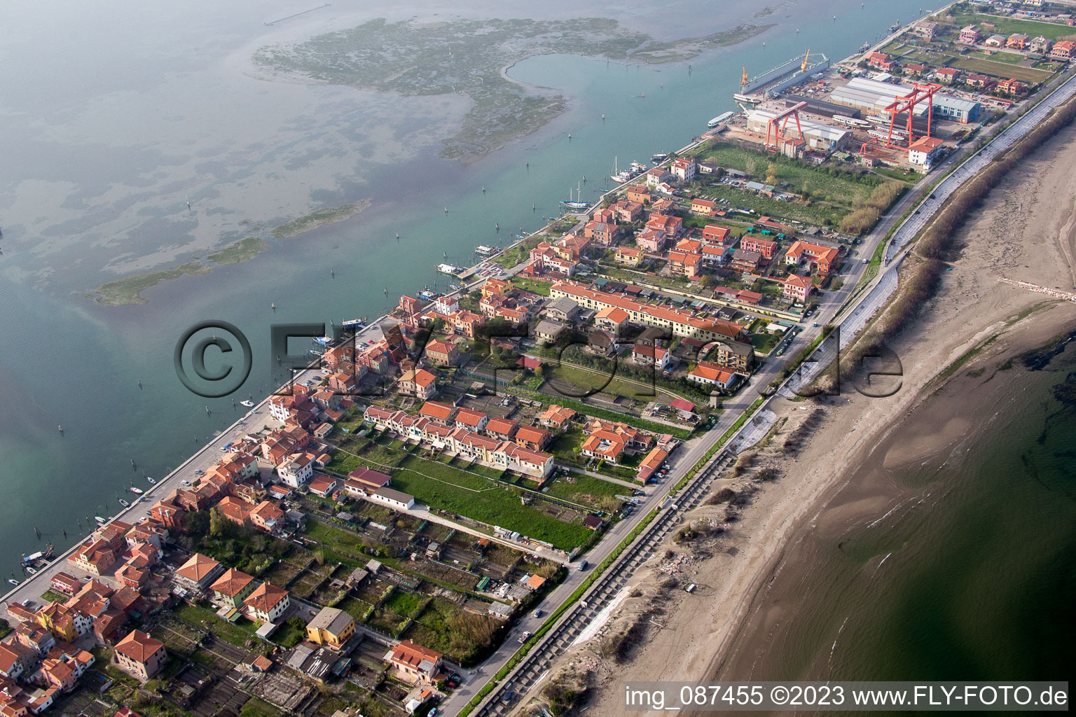 Luftbild von Sant'Antonio im Bundesland Venetien, Italien