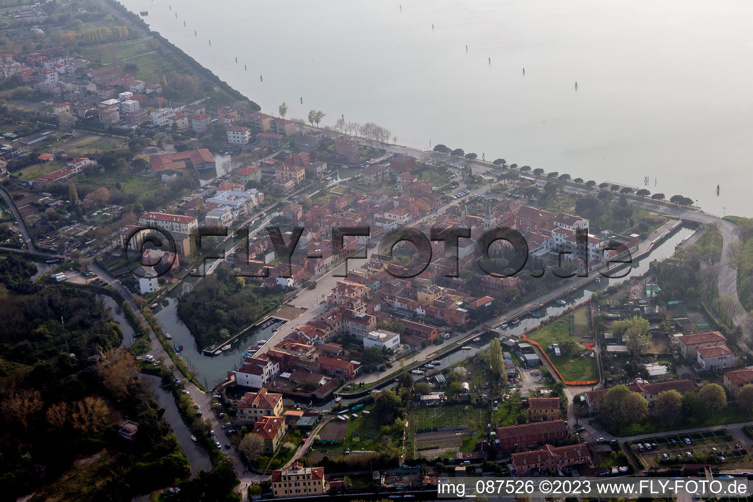 Malamocco(I-Venetien), Italien aus der Luft betrachtet