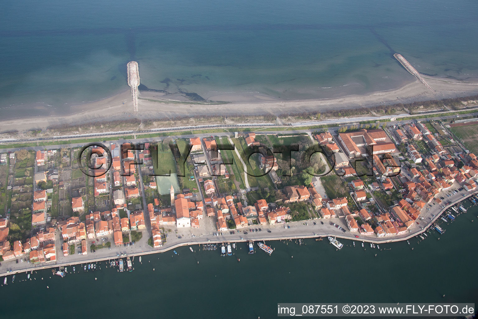 Sant'Antonio im Bundesland Venetien, Italien aus der Luft betrachtet