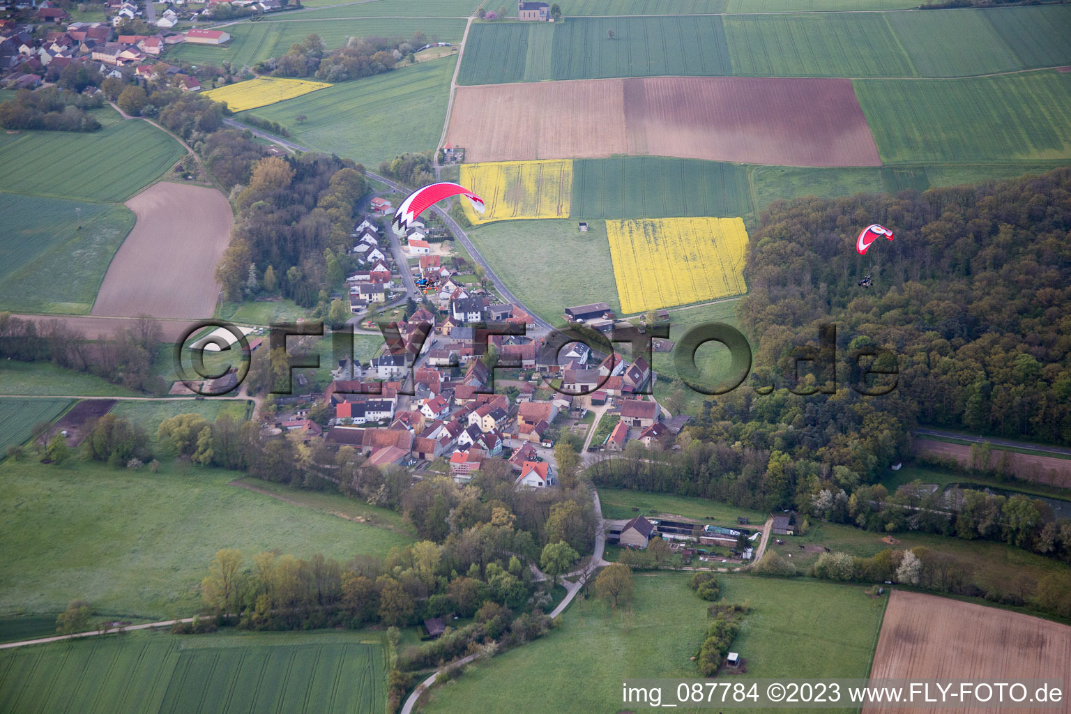 Luftbild von Vögnitz im Bundesland Bayern, Deutschland