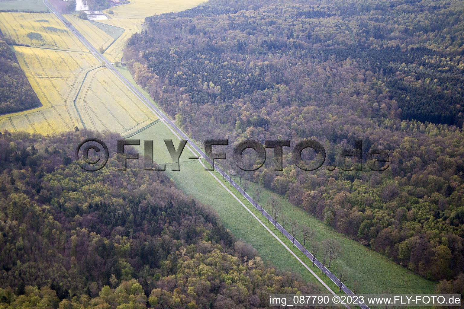 Luftbild von Michelau im Steigerwald im Bundesland Bayern, Deutschland