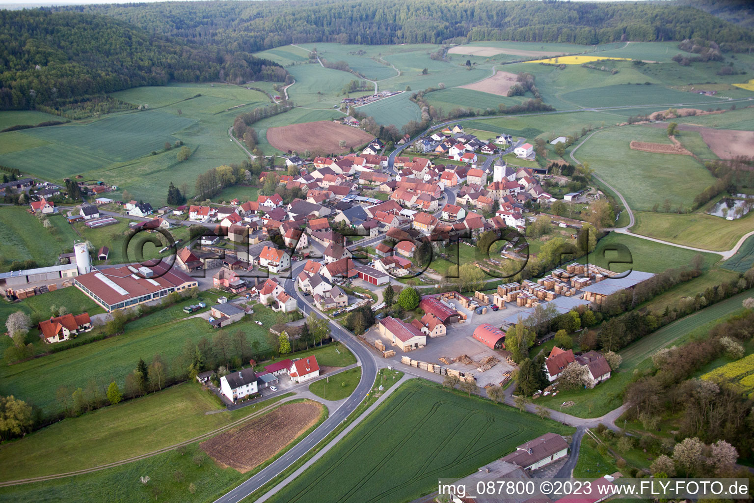 Luftbild von Rauhenebrach im Bundesland Bayern, Deutschland