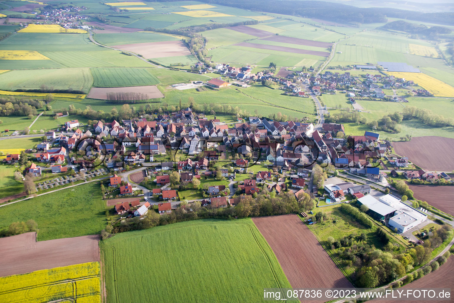 Luftaufnahme von Ampferbach im Bundesland Bayern, Deutschland