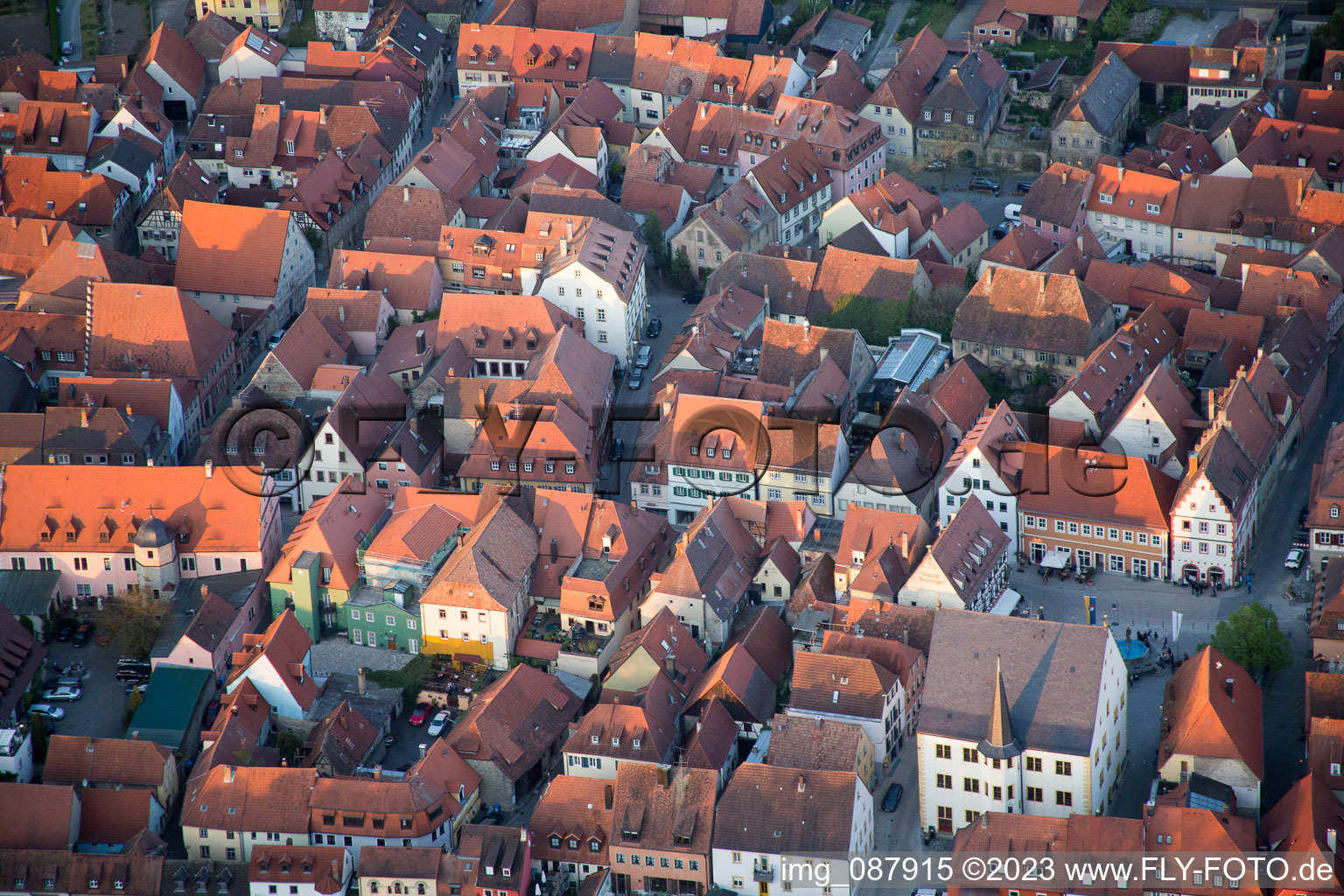 Luftaufnahme von Volkach im Bundesland Bayern, Deutschland