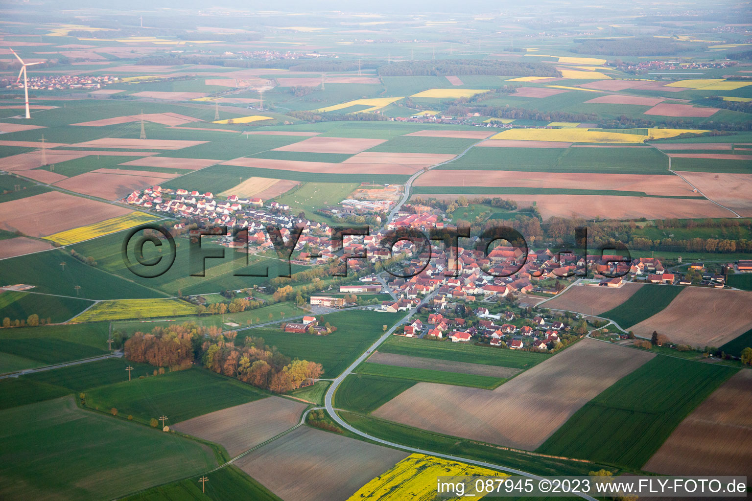 Luftbild von Zeilitzheim im Bundesland Bayern, Deutschland