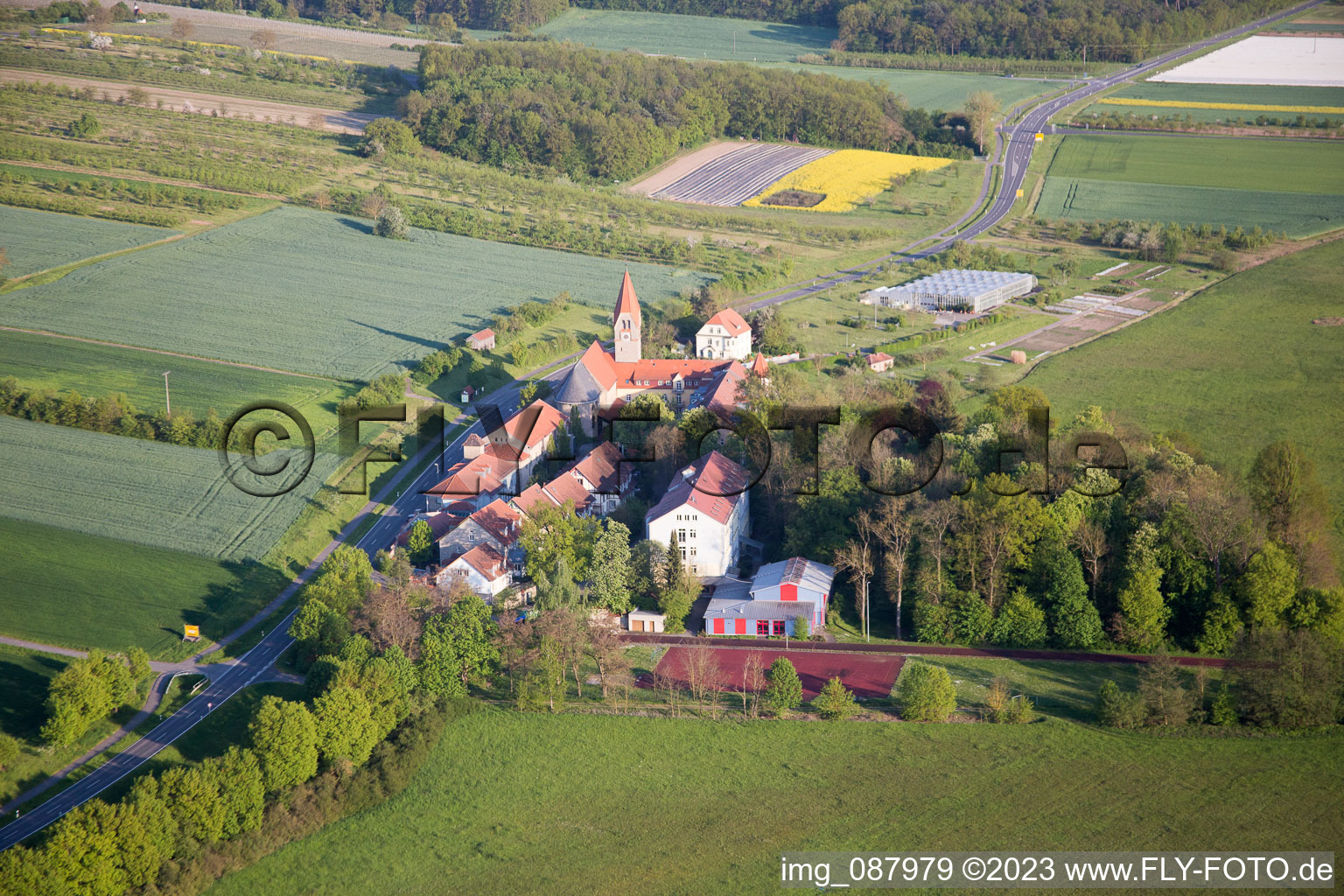 Hirschfeld im Bundesland Bayern, Deutschland vom Flugzeug aus