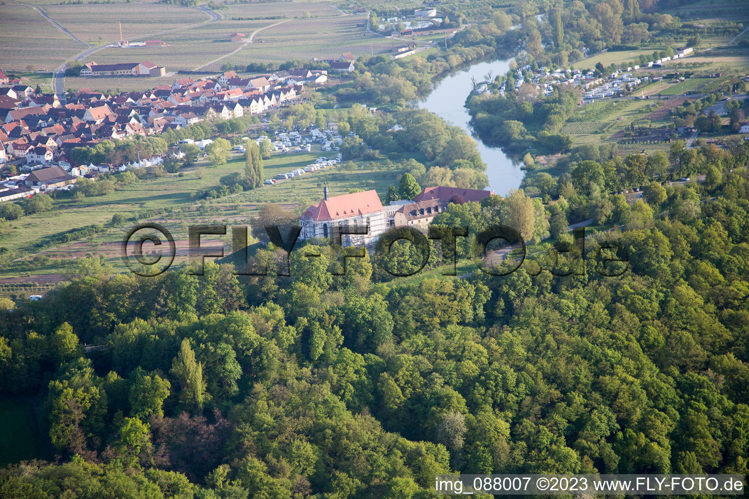 Luftbild von Nordheim am Main, Vogtsburg im Bundesland Bayern, Deutschland