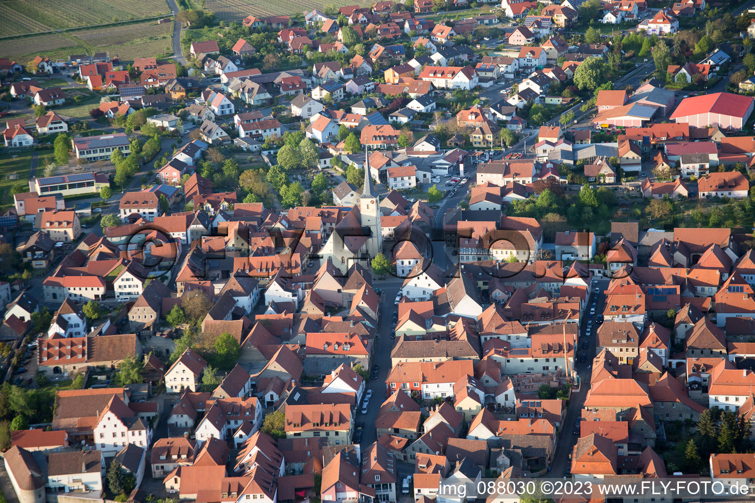 Luftaufnahme von Sommerach im Bundesland Bayern, Deutschland