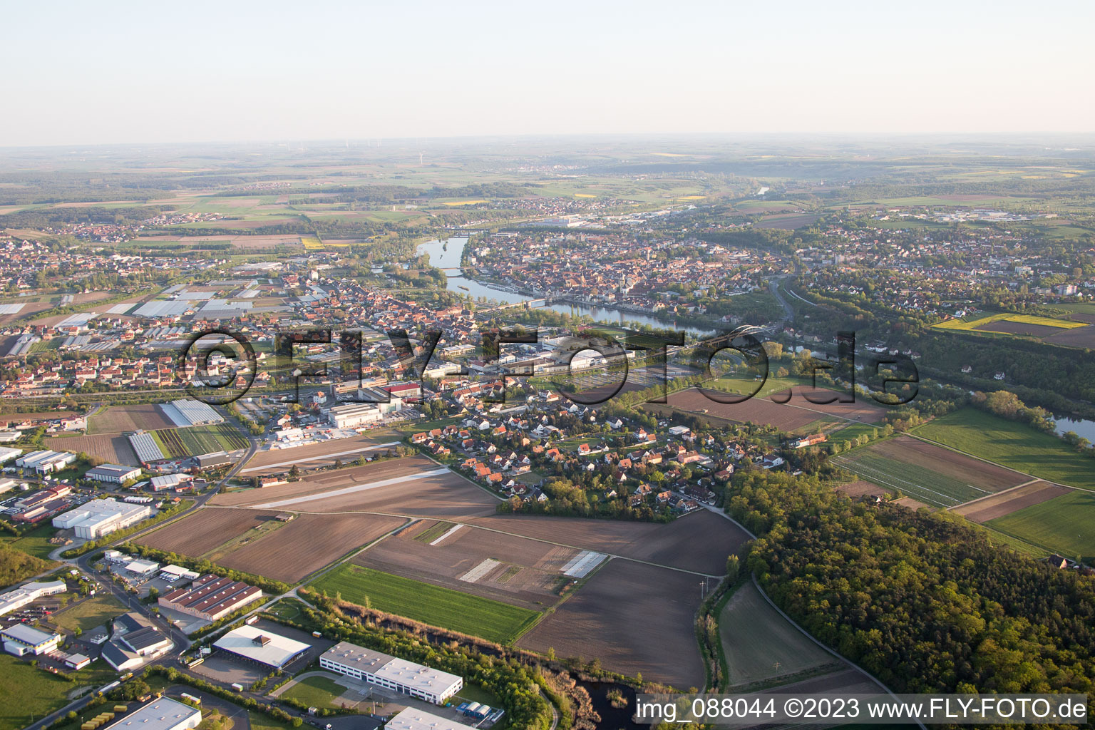 Luftbild von Albertshofen im Bundesland Bayern, Deutschland