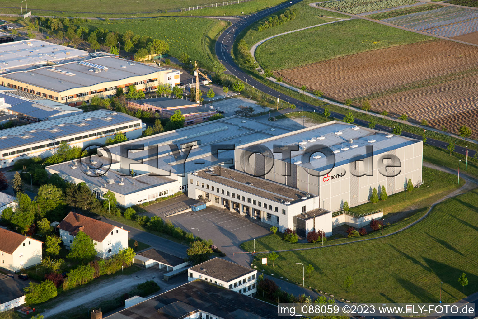 Luftbild von Kitzingen, Etwashausen, Industriegebiet im Bundesland Bayern, Deutschland