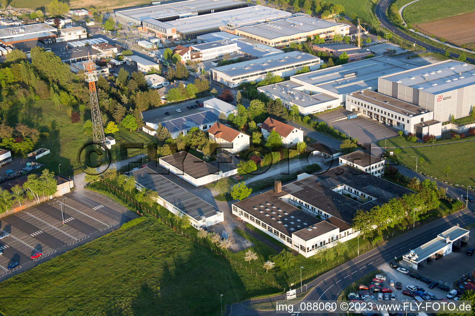 Luftaufnahme von Kitzingen, Etwashausen, Industriegebiet im Bundesland Bayern, Deutschland