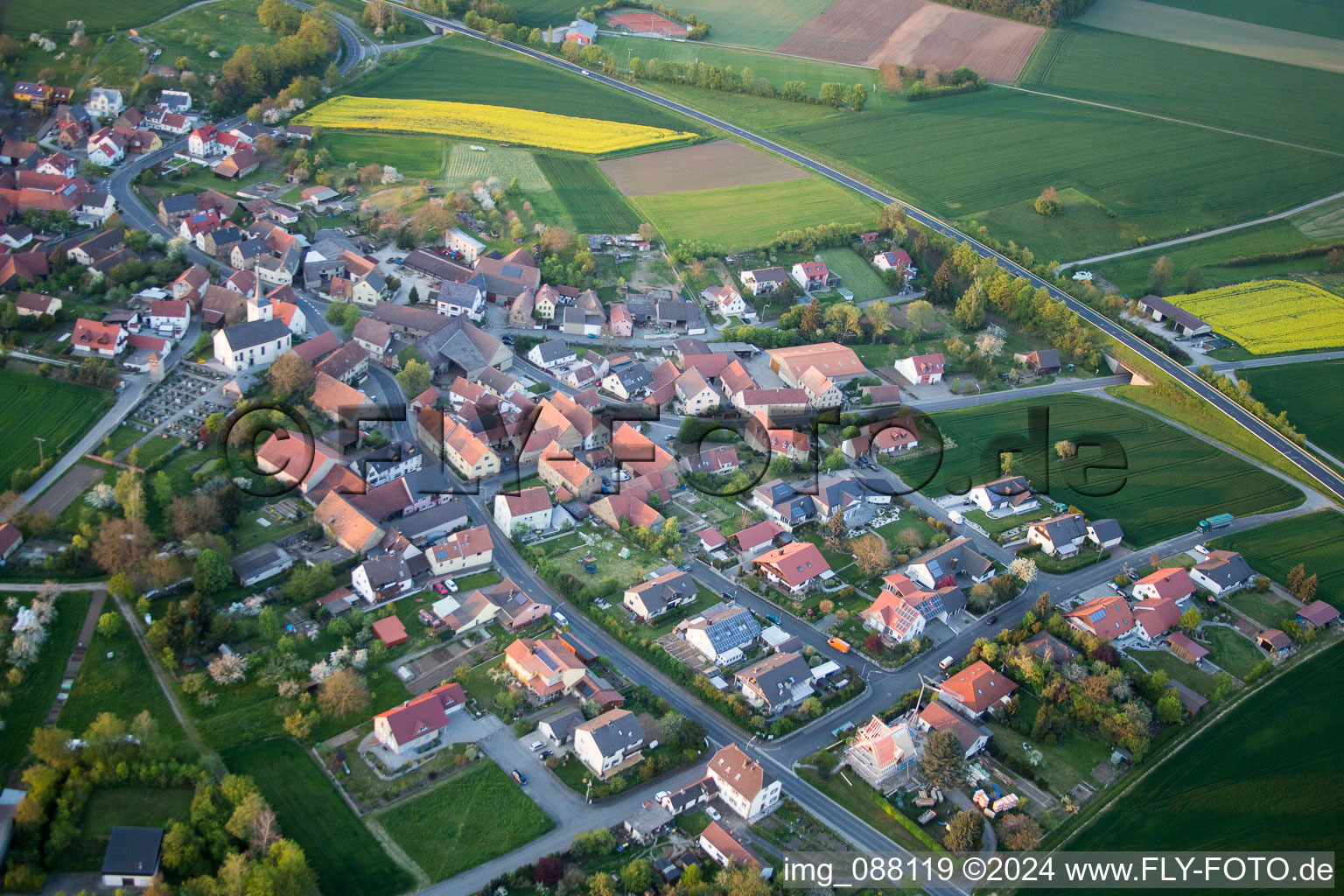 Luftbild von Schallfeld im Bundesland Bayern, Deutschland