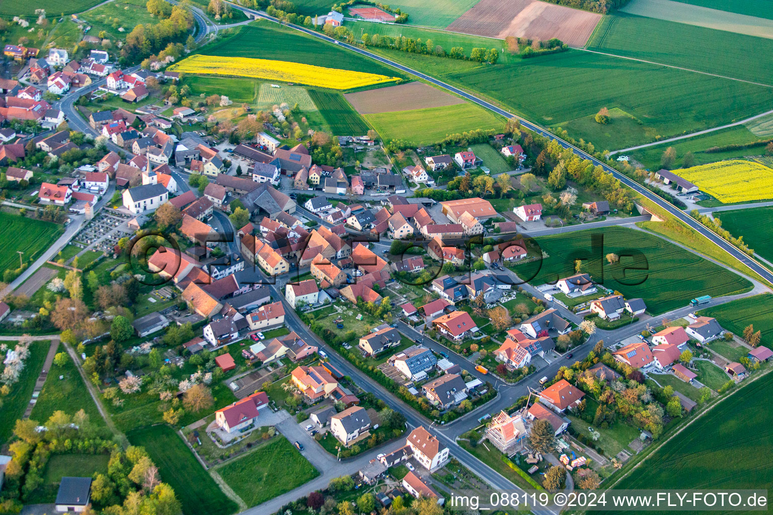 Luftbild von Schallfeld im Bundesland Bayern, Deutschland