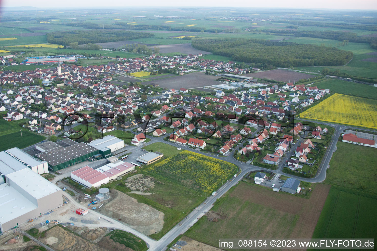 Grettstadt im Bundesland Bayern, Deutschland von oben gesehen