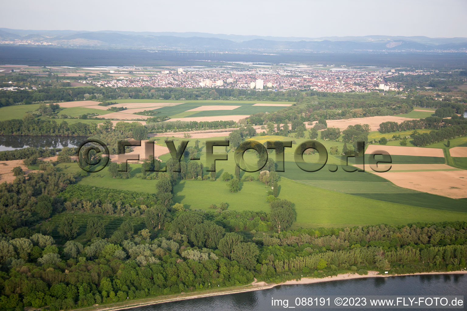 Lampertheim im Bundesland Hessen, Deutschland aus der Luft betrachtet
