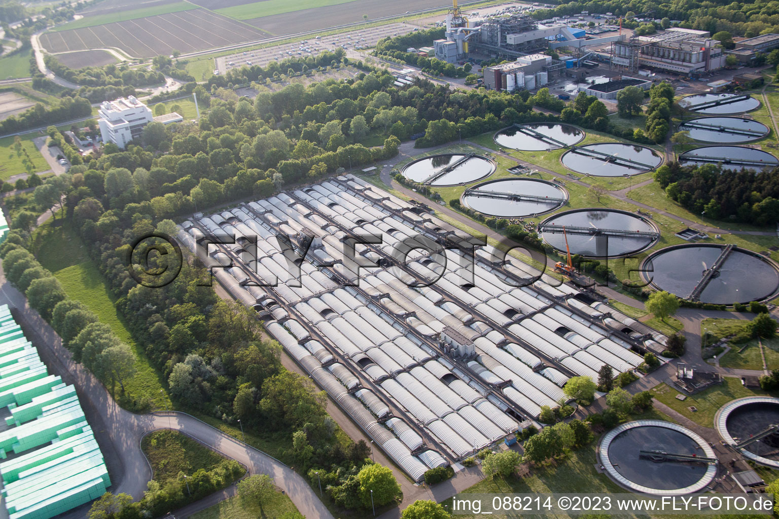 Luftbild von BASF im Ortsteil Mörsch in Frankenthal im Bundesland Rheinland-Pfalz, Deutschland