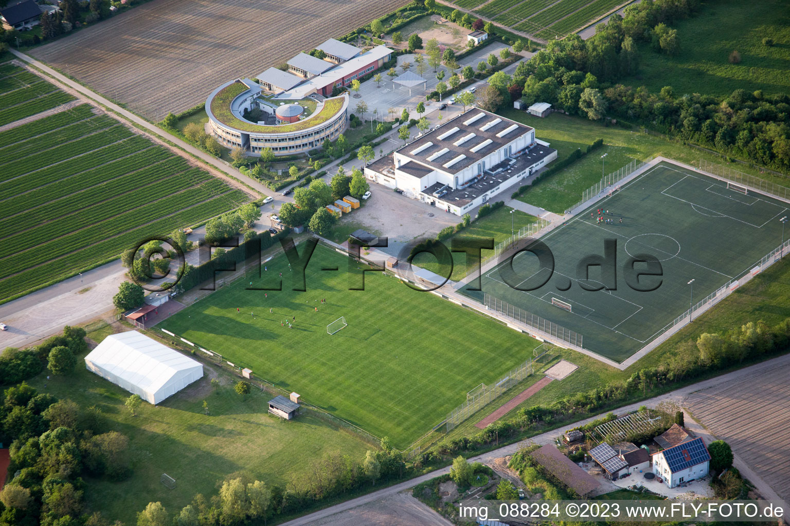 Lampertheim, Pestalozzischule im Bundesland Hessen, Deutschland