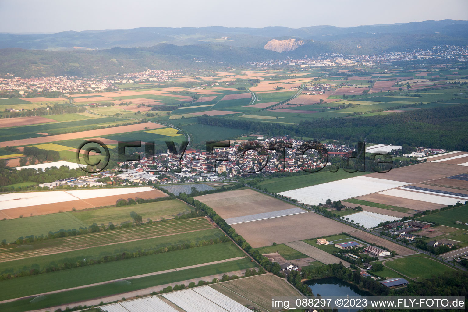 Luftaufnahme von Hüttenfeld im Bundesland Hessen, Deutschland