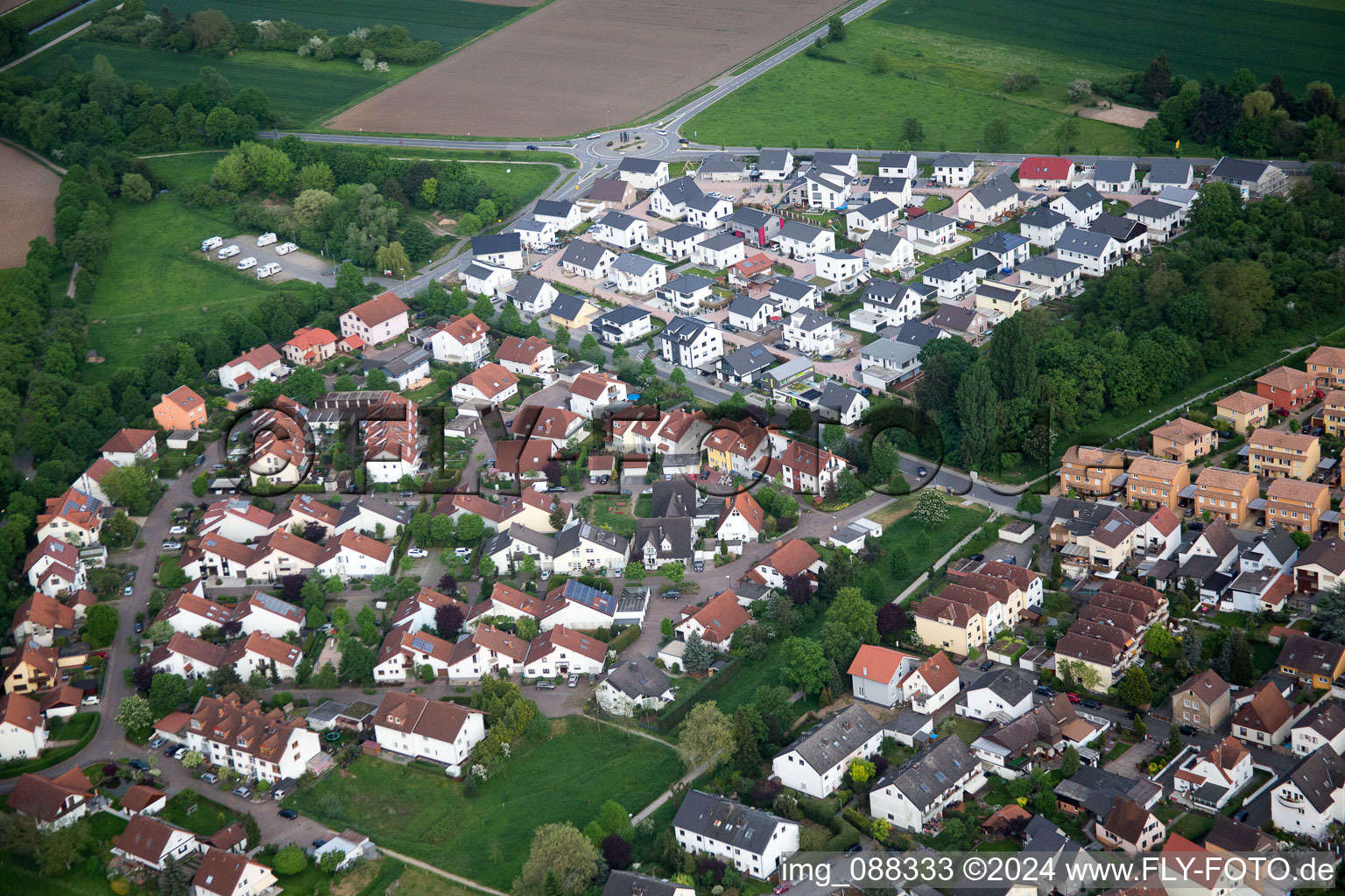 Lorsch im Bundesland Hessen, Deutschland von oben