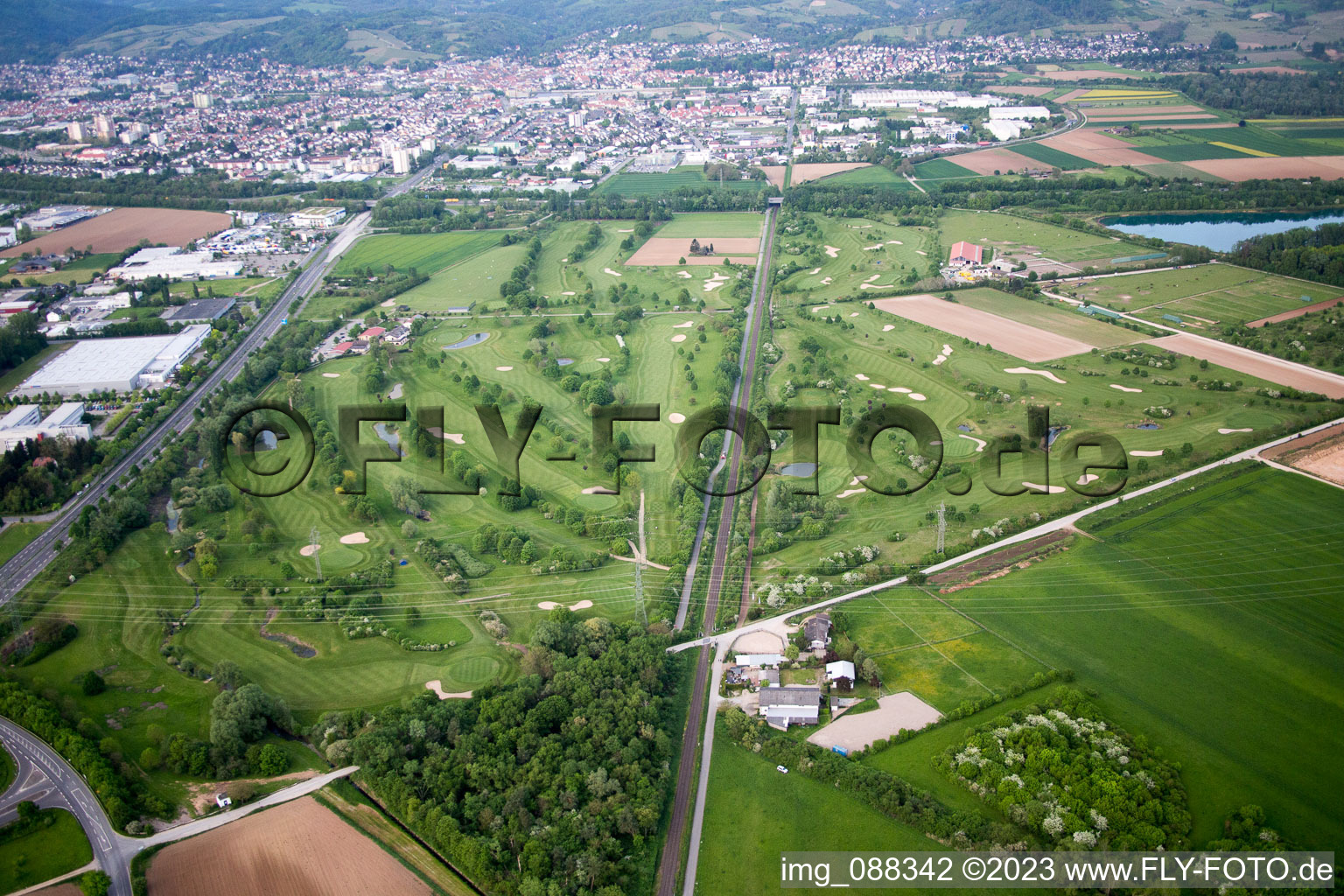 Luftbild von Bensheim, Golfplatz im Bundesland Hessen, Deutschland