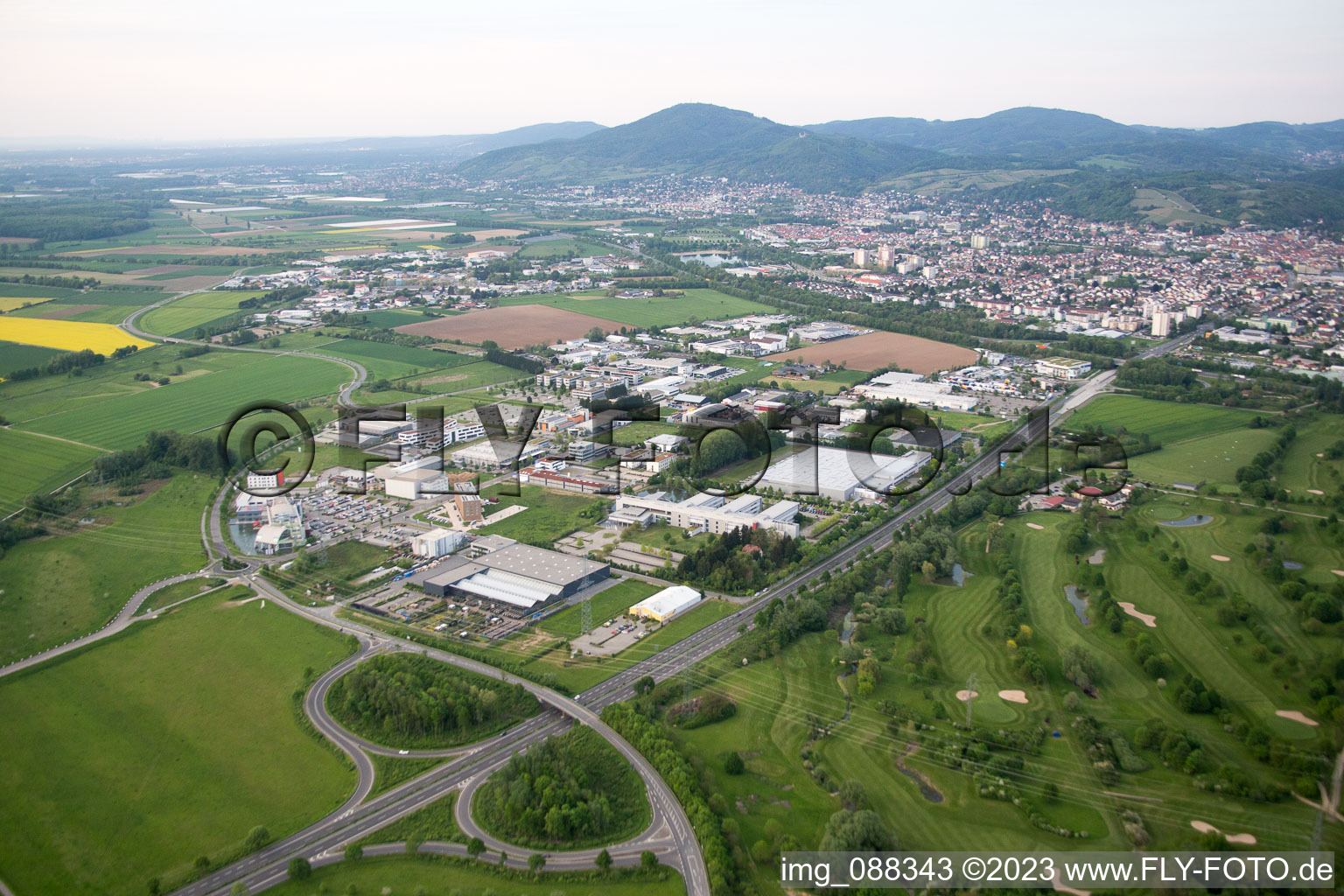 Luftaufnahme von Bensheim, Golfplatz im Bundesland Hessen, Deutschland