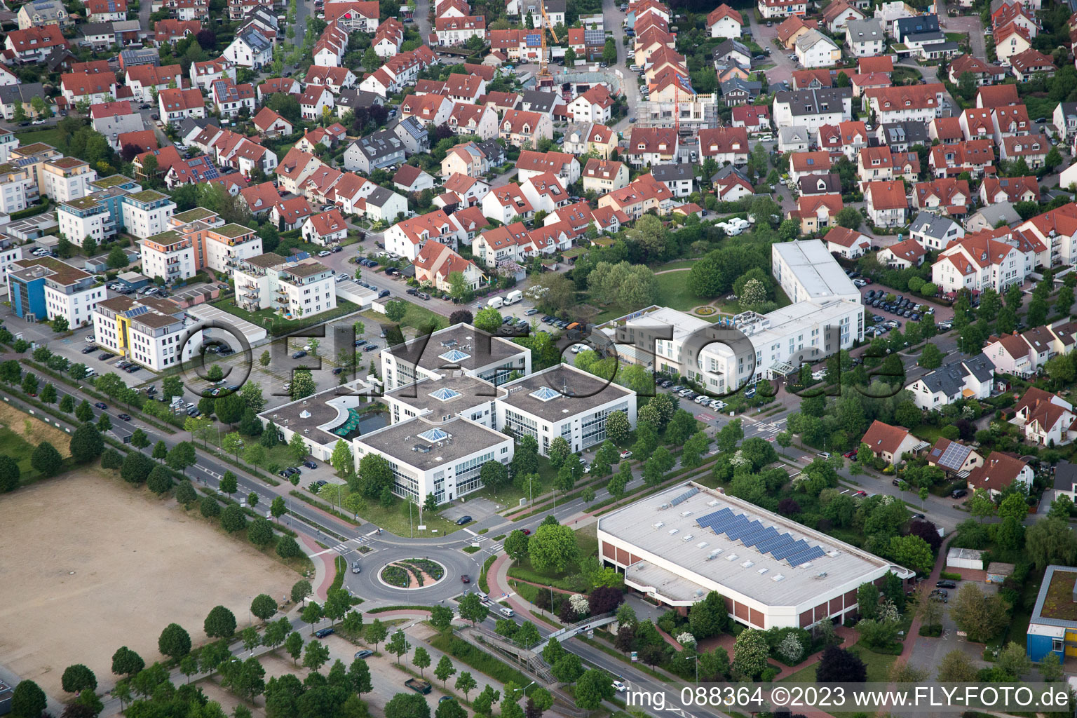 Bensheim im Bundesland Hessen, Deutschland von der Drohne aus gesehen