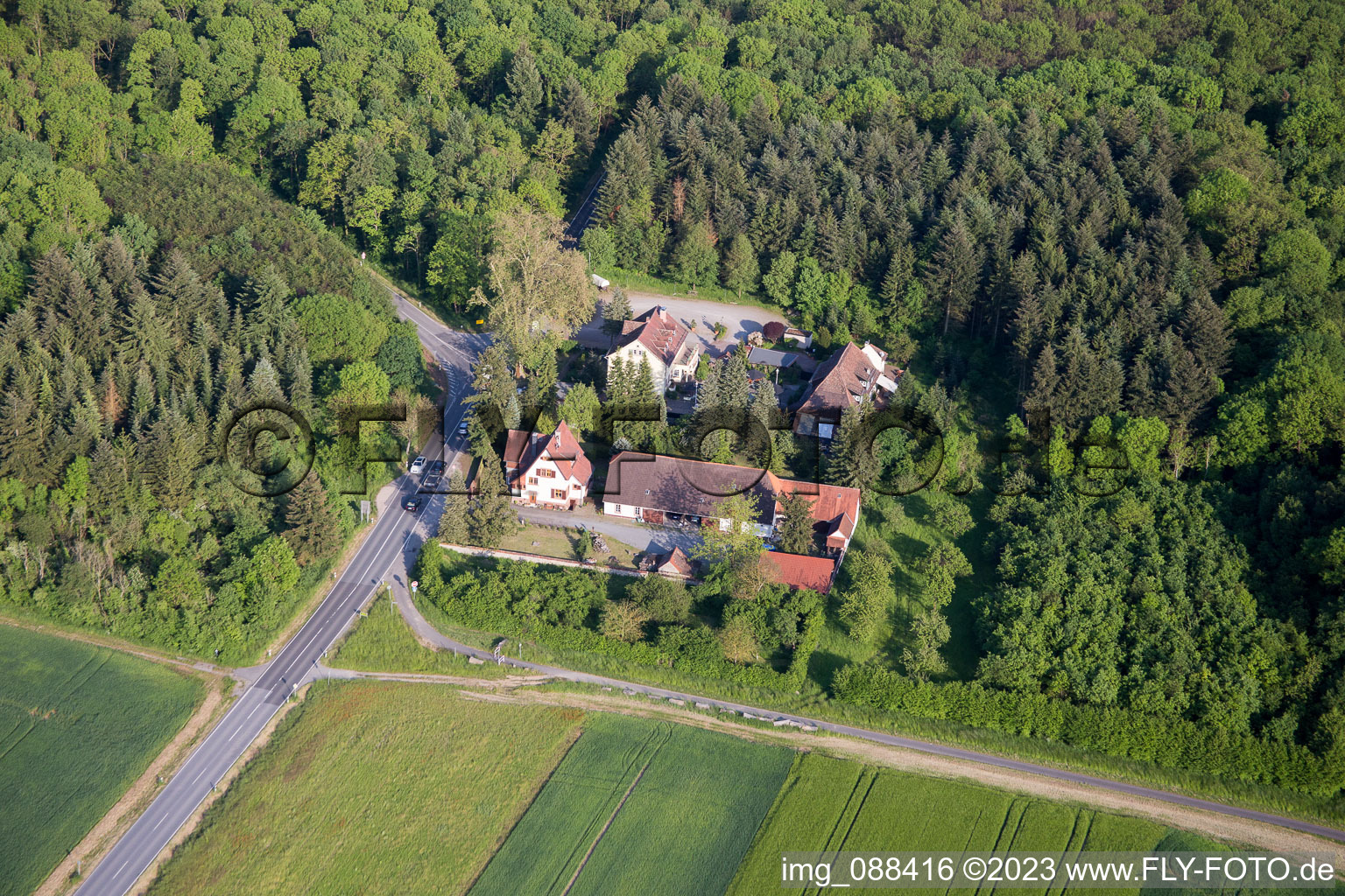 Luftaufnahme von Groß-Rohrheim im Bundesland Hessen, Deutschland