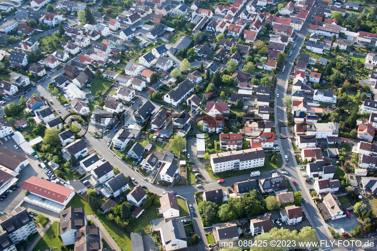 Pfungstadt im Bundesland Hessen, Deutschland aus der Luft