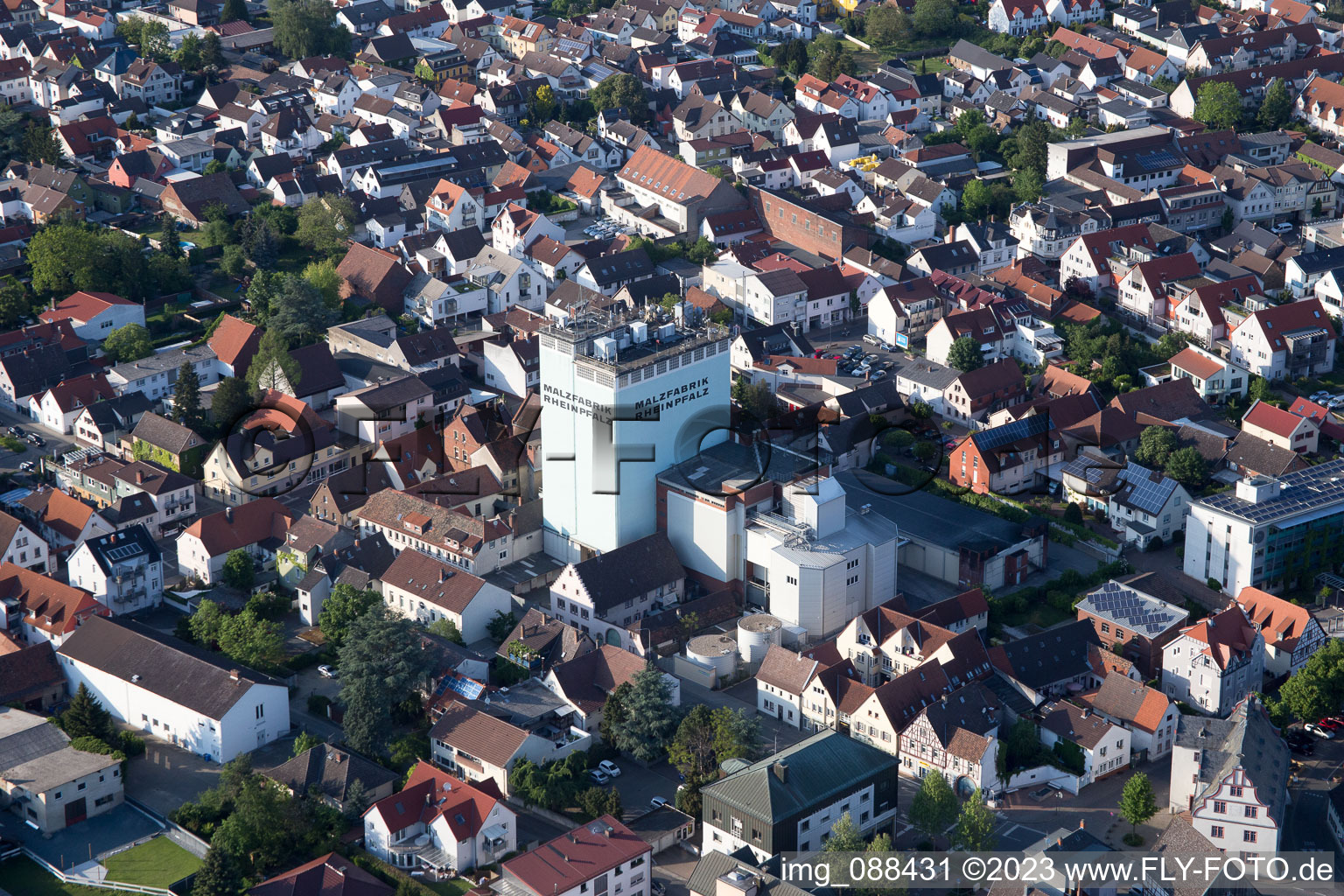 Pfungstadt im Bundesland Hessen, Deutschland aus der Luft betrachtet