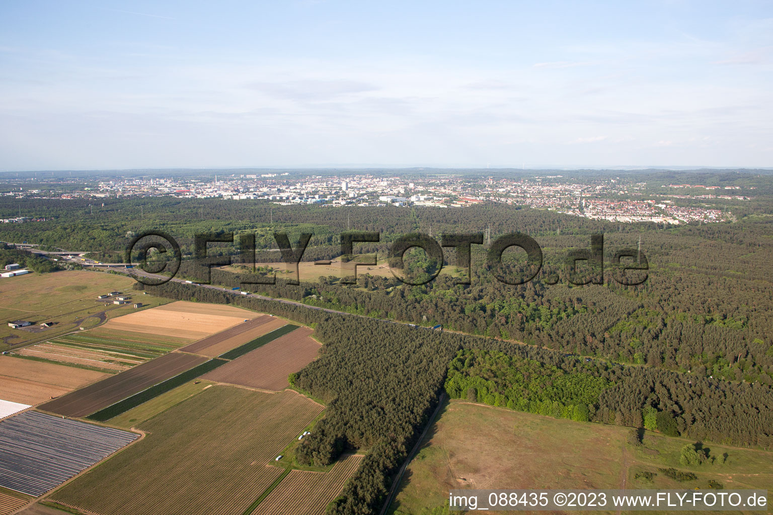 Luftbild von Griesheim, August-Euler Flugplatz in Darmstadt im Bundesland Hessen, Deutschland