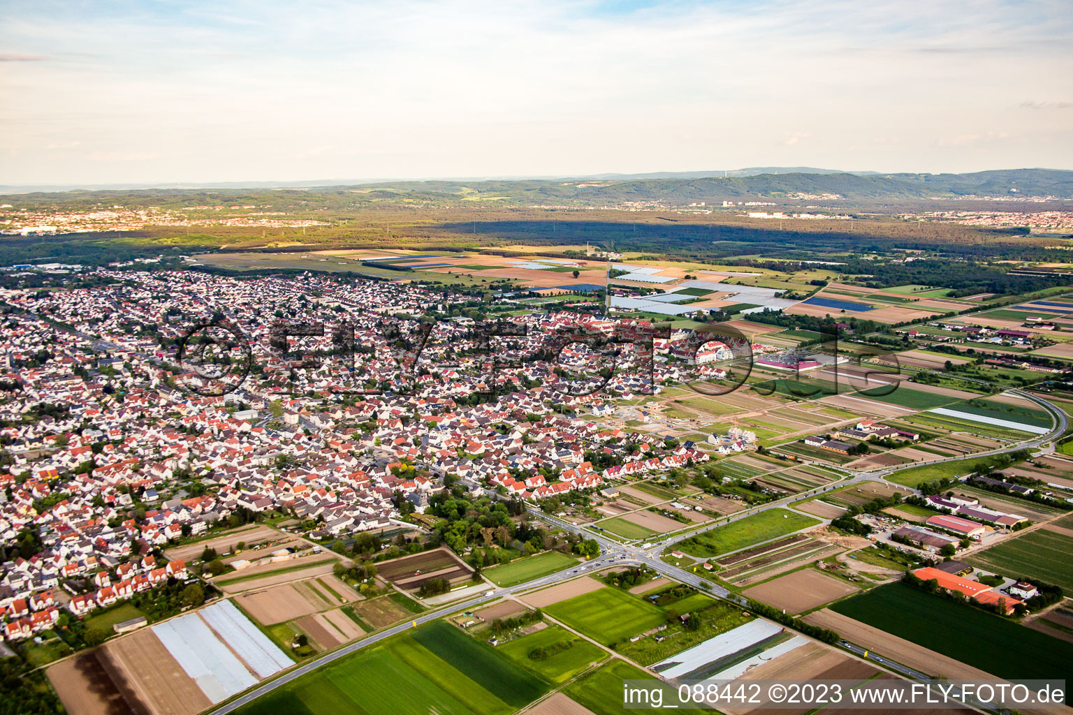 Luftbild von Von Nordwesten in Griesheim im Bundesland Hessen, Deutschland