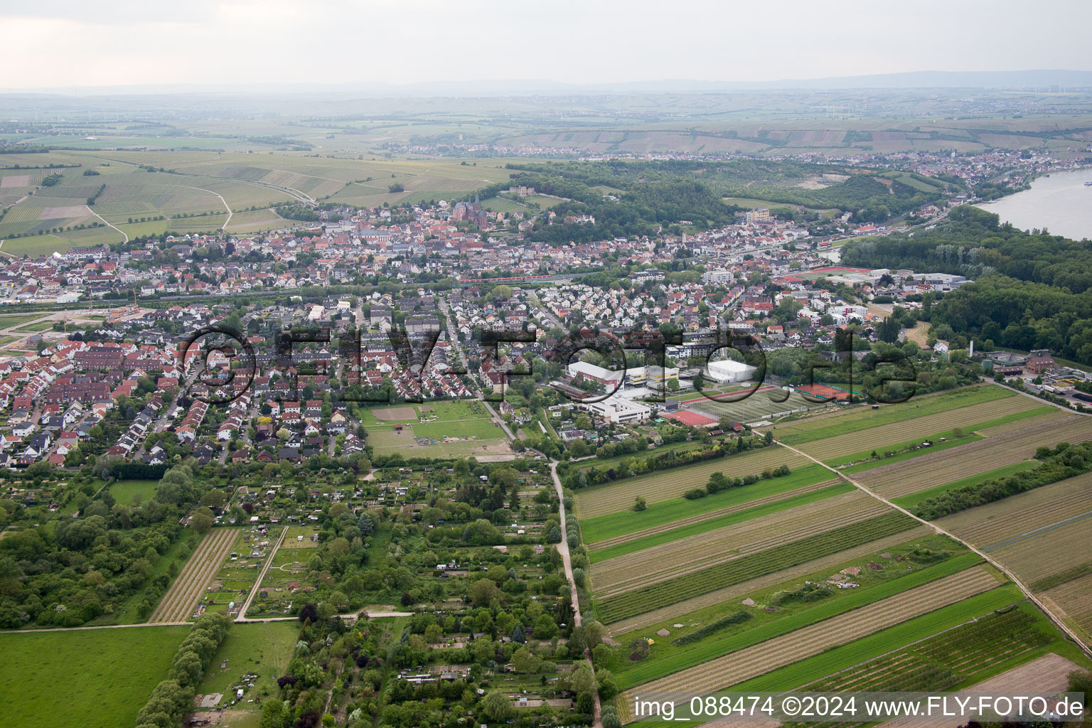 Oppenheim im Bundesland Rheinland-Pfalz, Deutschland aus der Luft