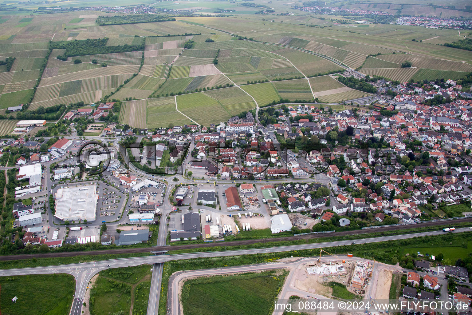 Luftbild von Oppenheim im Bundesland Rheinland-Pfalz, Deutschland