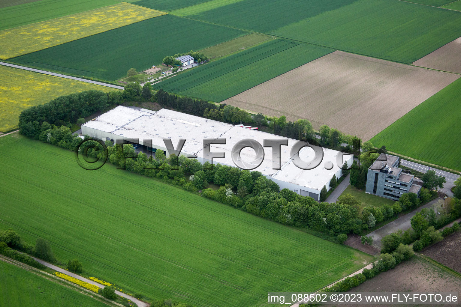 Luftaufnahme von Dexheim im Bundesland Rheinland-Pfalz, Deutschland