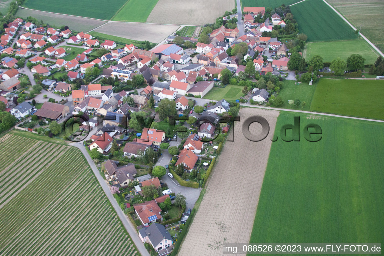 Luftbild von Frettenheim im Bundesland Rheinland-Pfalz, Deutschland