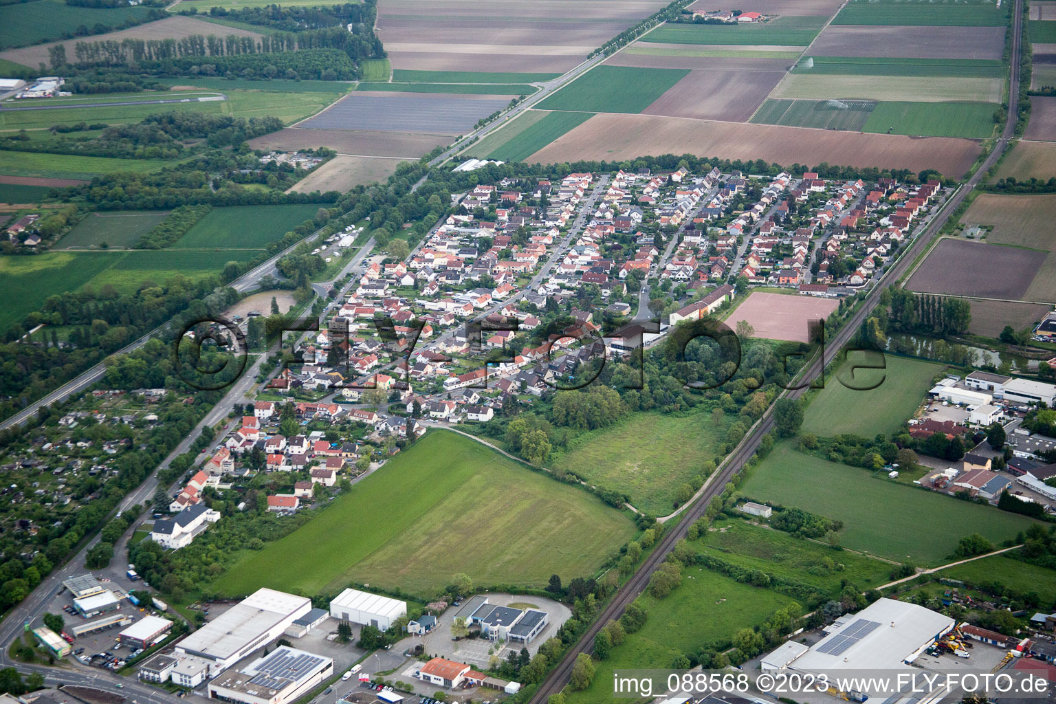 Karl-Max-Siedlung in Worms im Bundesland Rheinland-Pfalz, Deutschland