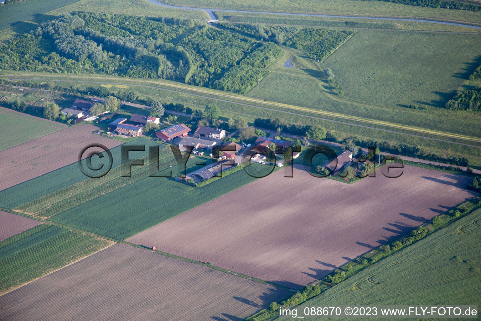 Luftaufnahme von Scharhof im Bundesland Baden-Württemberg, Deutschland