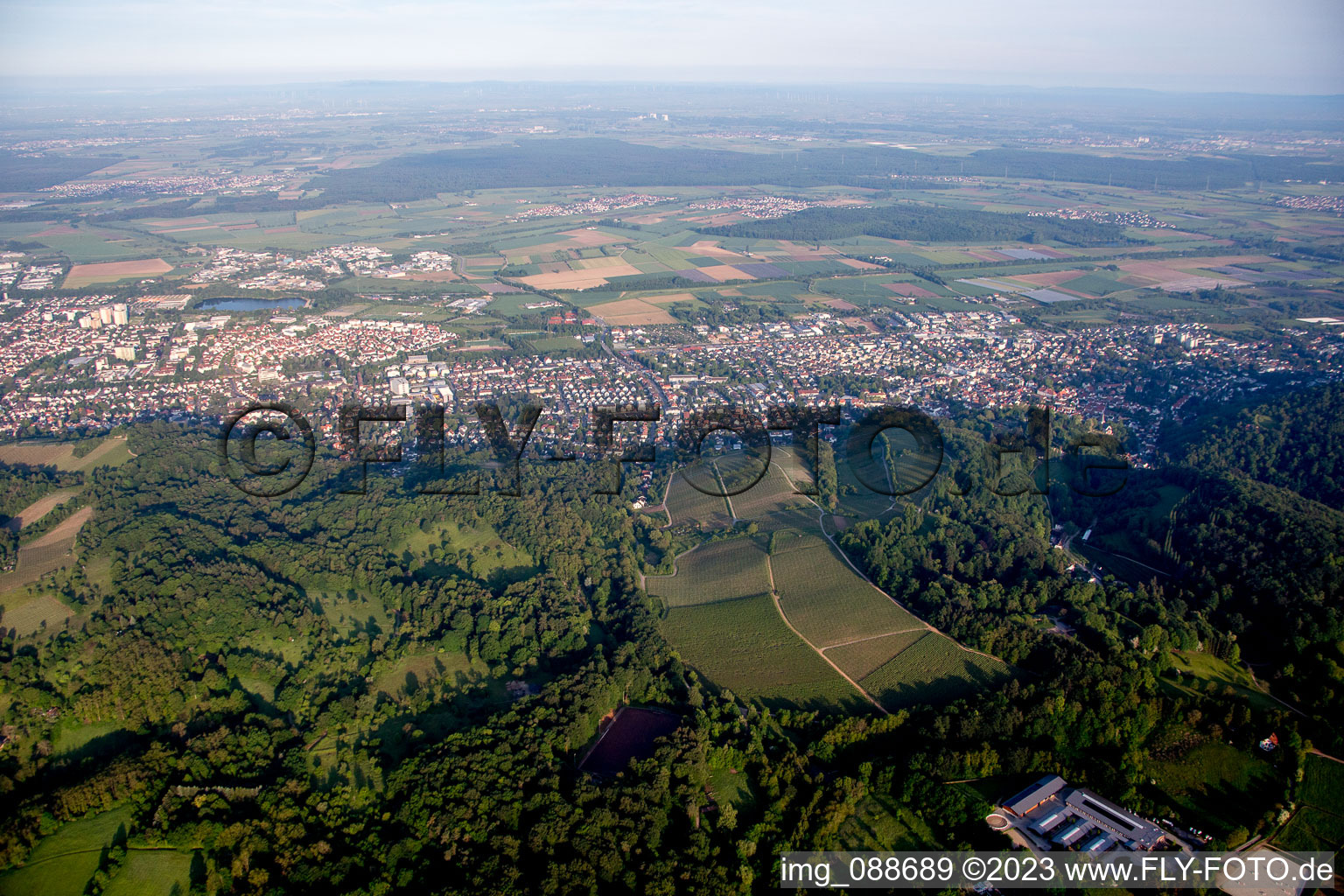 Bensheim, Auerbach von Osten im Bundesland Hessen, Deutschland