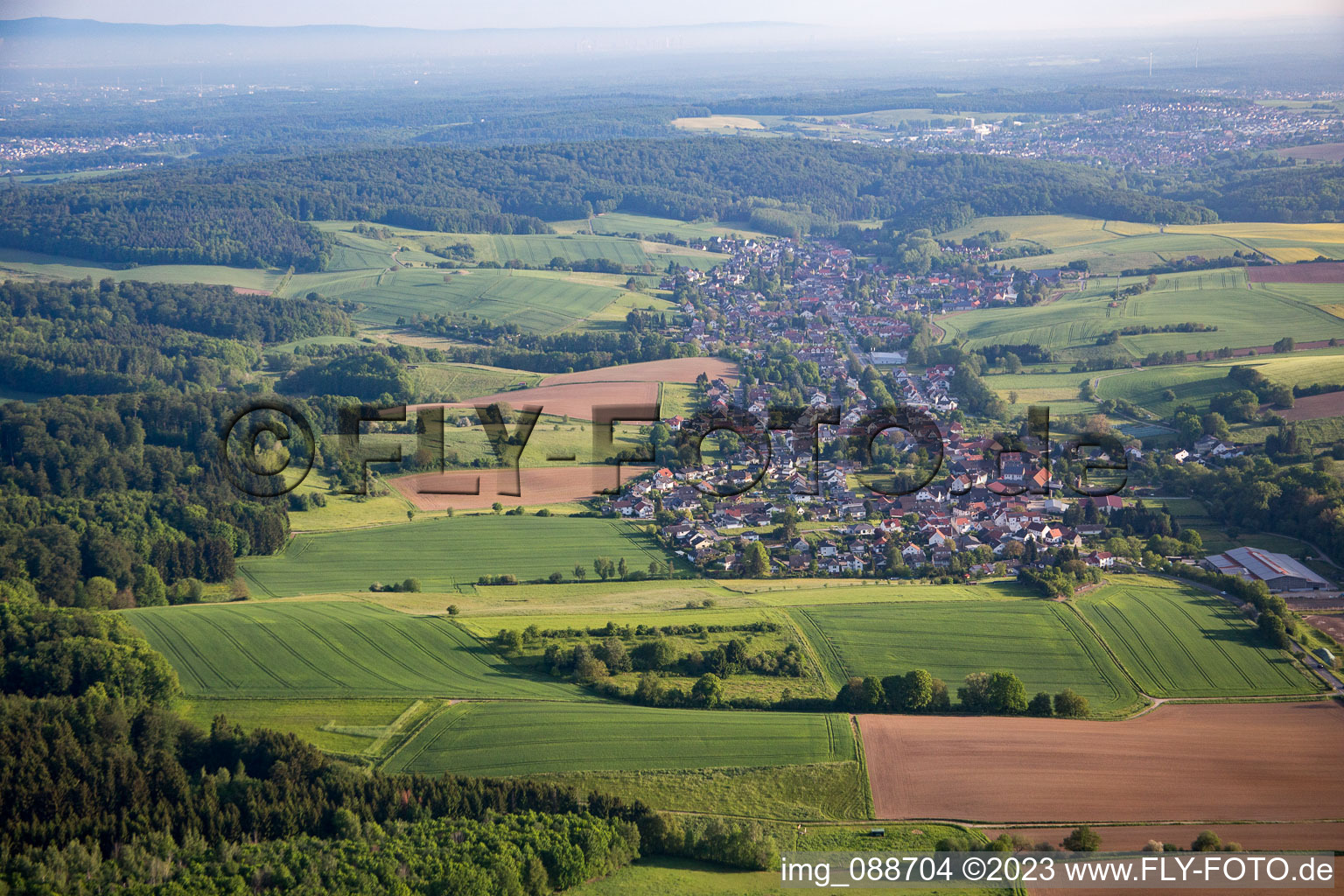 Luftbild von Ernsthofen im Bundesland Hessen, Deutschland