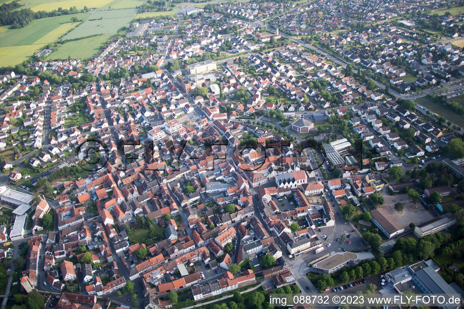 Luftaufnahme von Babenhausen im Bundesland Hessen, Deutschland