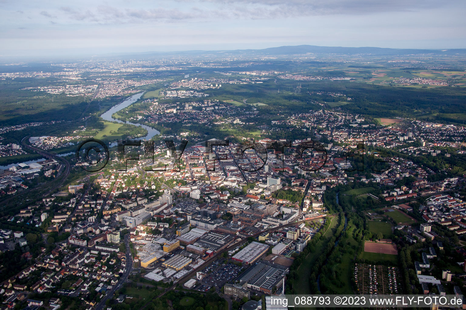 Hanau im Bundesland Hessen, Deutschland von oben