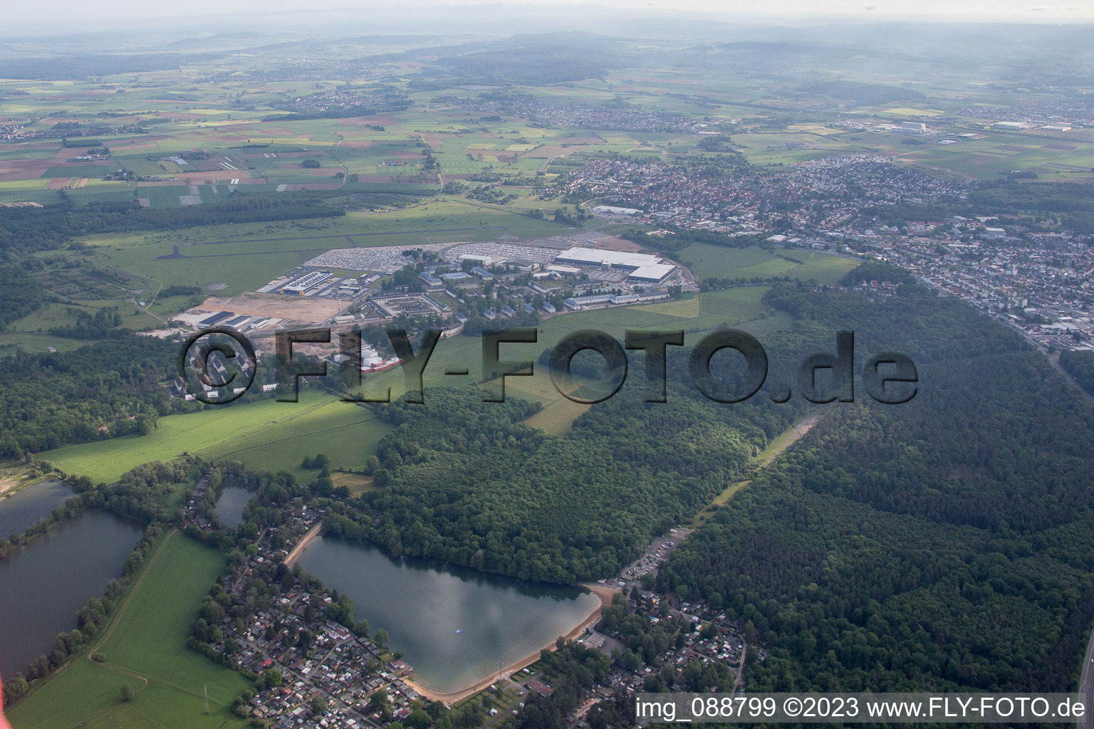 Hanau im Bundesland Hessen, Deutschland aus der Luft betrachtet